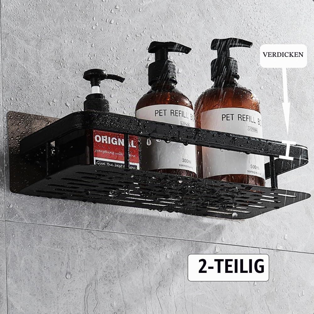 Duschablage Ohne Bohren,Duschregal Aluminium Duschkorb Selbstklebend für,Moderner Badezimmerregal,Ma