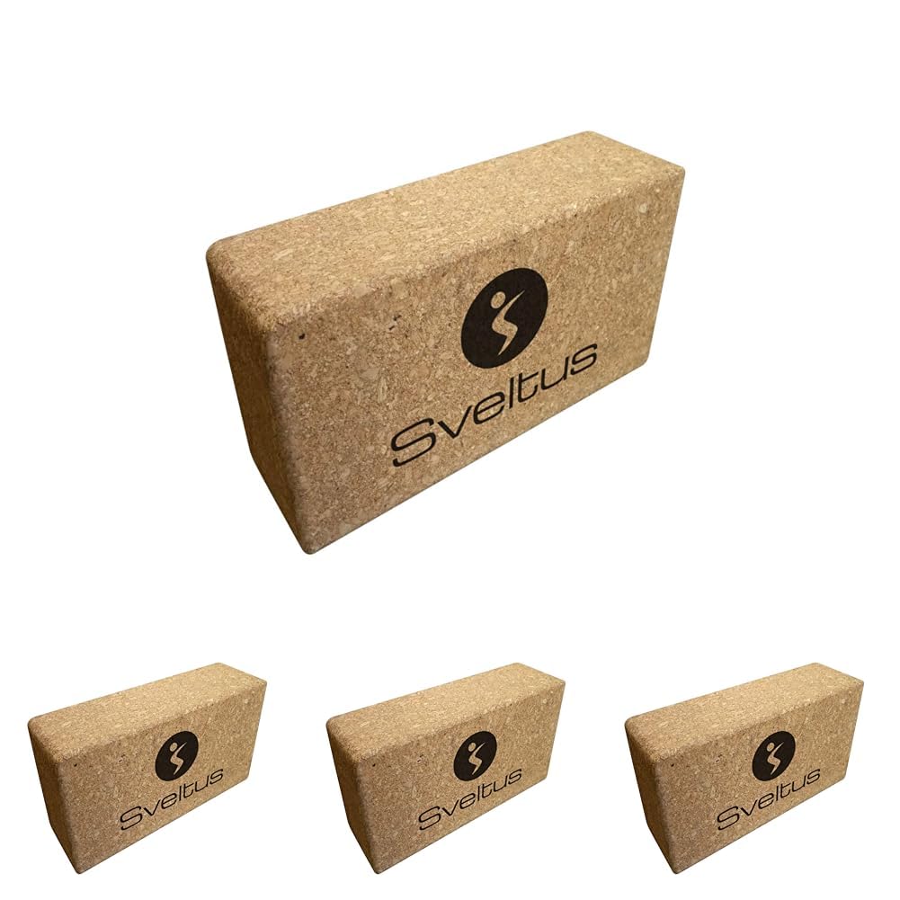 Sveltus Yoga Brick aus Kork, Unisex, für Erwachsene, korkfarben korkfarben Einheitsgrösse (Packung m