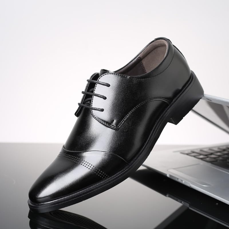 Anzugschuhe Herren Oxford Derby Schuhe Brogues Lederschuhe Hochzeitsschuhe Schnürhalbschuhe Klassisc