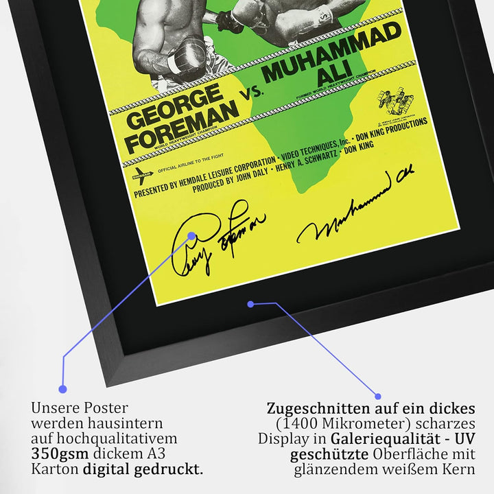 HWC Trading Foreman Ali Fight The Rumble in The Jungle George Foreman vs Muhammad Ali Gifts, gedruck