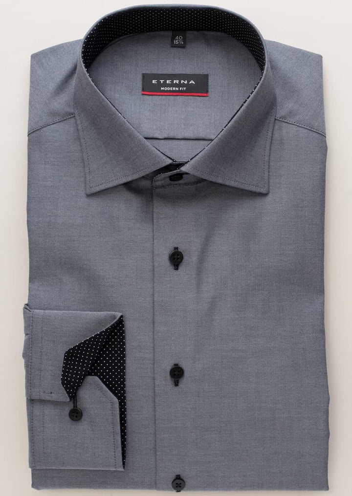 ETERNA Herren Pinpoint Oxford Hemd MODERN FIT 38 Kragen / 67 Ärmel Blau, 38 Kragen / 67 Ärmel Blau