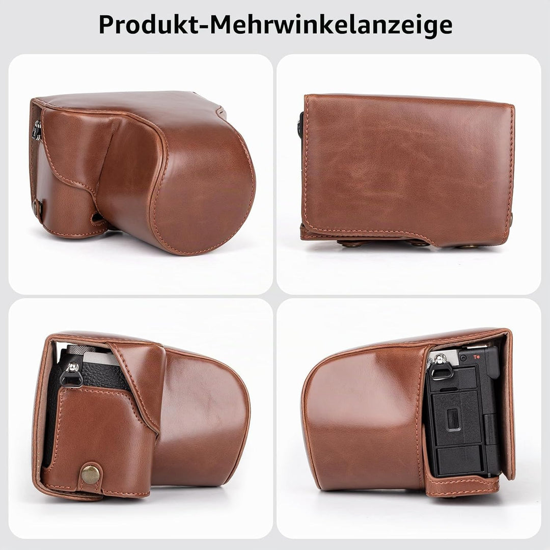MUZIRI KINOKOO Sony A7C II Tasche, Retro-PU-Leder-Schutzhülle für Sony A7C2/A7C II/Alpha 7C II Kamer