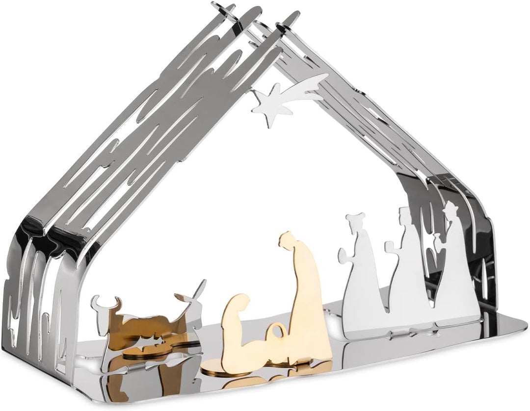 Alessi BM09 Bark Crib Krippe,Edelstahl 18/10, goldenem