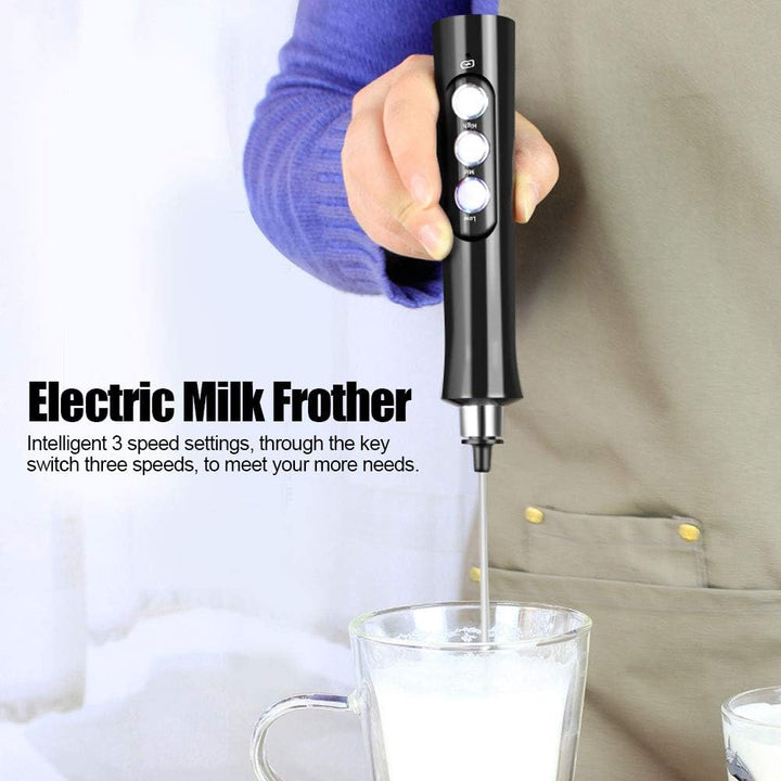 Elektrische Milchfrother, Handgehaltenes Automatischem Schneebesen, Milchschüttler, USB -Ladung