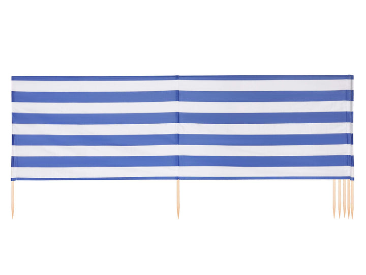 Ladeheid Windschutz Strand Sichtschutz mit Holzstab praktisches Strand Zubehör LAEX001 10 m Streifen