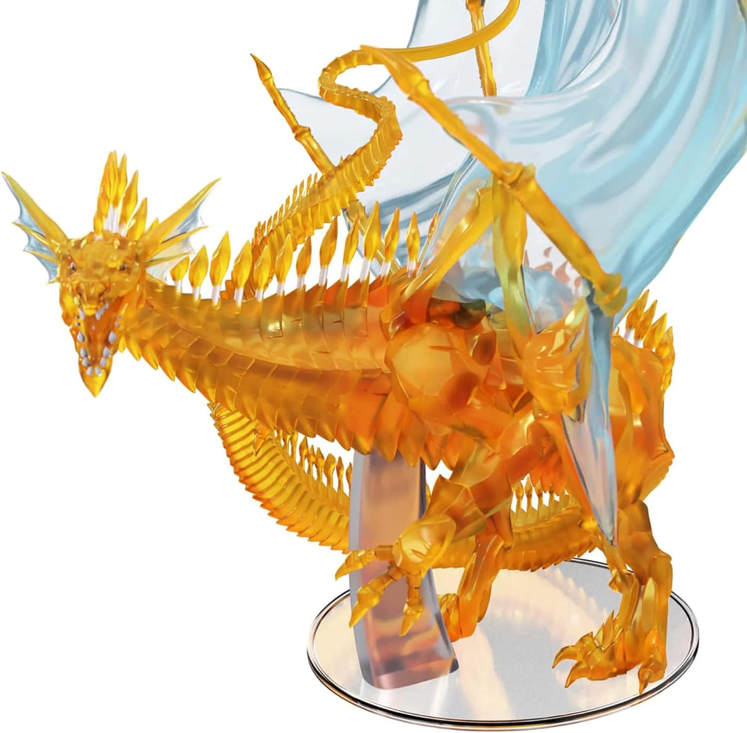 Dungeons & Dragons D&D Icons of The Realms: Adult Topaz Dragon - Pre-Painted Miniatures, Translucent