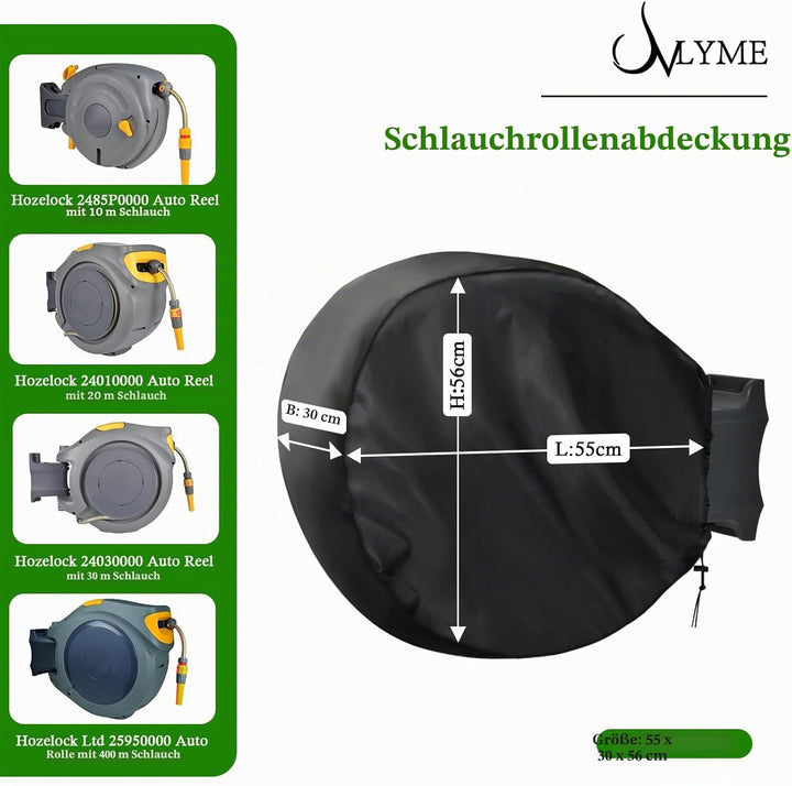 Einziehbare Schlauchtrommelabdeckung - Onlyme Wandmontierte Wasserschlauchtrommel Schutzhülle für Ih