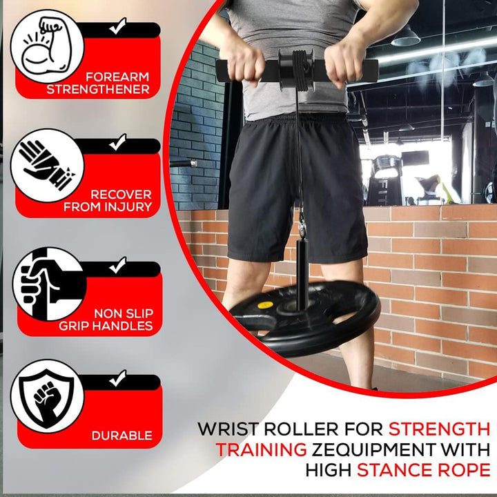 Unterarmtrainer Hochwertiger Handgelenkroller Profi Hand und Handgelenkstrainer Gym Wrist Curl Exerc