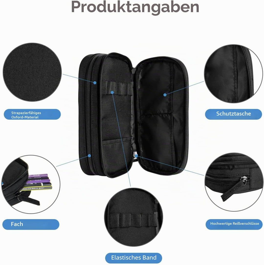 Federmäppchen Fussball Fussballbrand Federmappe Etui für Jungen Mädchen Grosse Schulsachen Federtasc