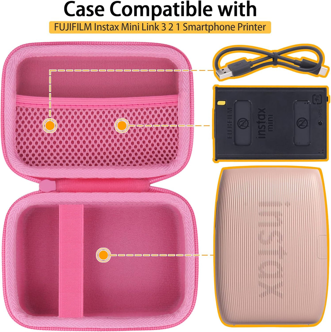 co2CREA Harte reiseschutzhülle Etui Tasche für Fujifilm Instax Mini Link/instax Mini Link 2 /Mini Li