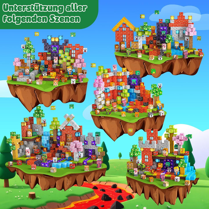 Magnetische Bausteine 330 PCS 2CM Magnetbausteine für Kinder ab 3 Jahre Magnetic Blocks, Spielzeug M