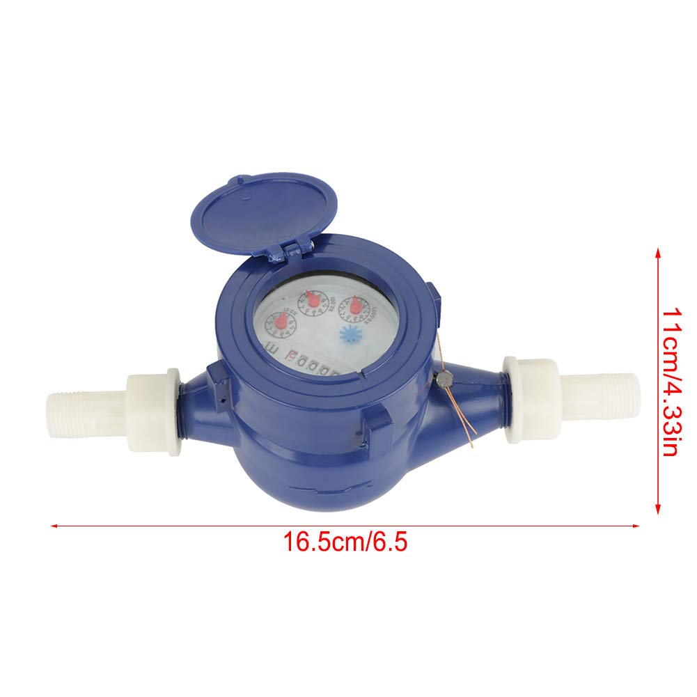 DN15 Kaltwasserzähler, Wasserzähler Durchfluss DN15 Wasseruhr Anschluss Kaltwasser-Durchflussmesser
