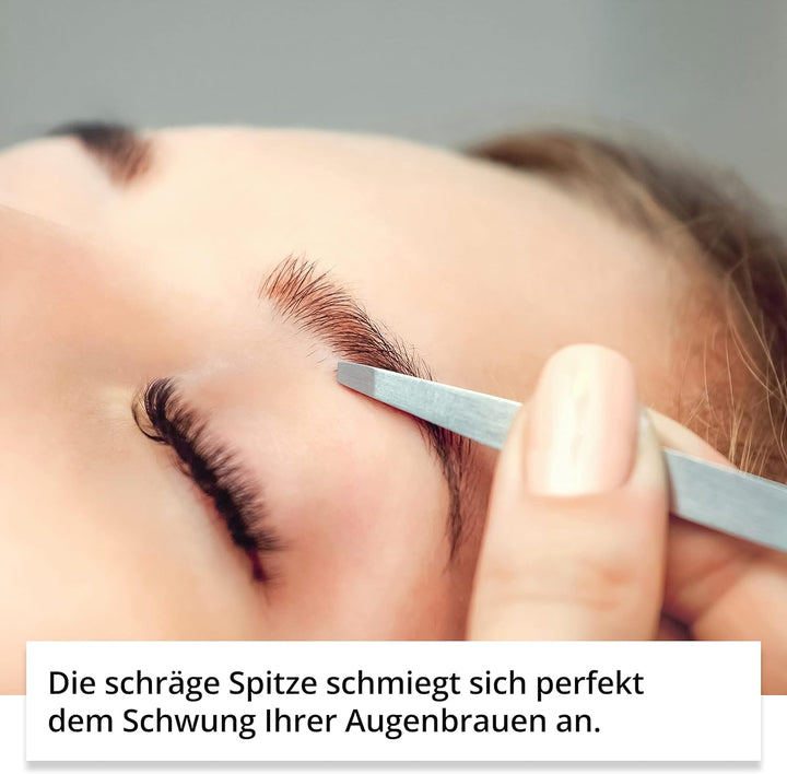 Rubis Augenbrauenpinzette Elegance mit schräger Spitze bringt Augenbrauen perfekt in Form Made in Sw