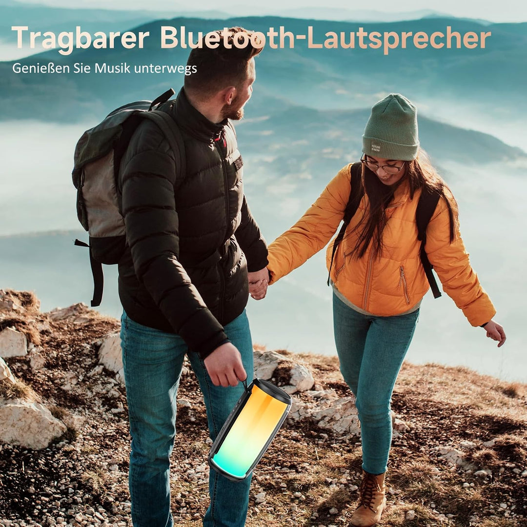 JYX Bluetooth Lautsprecher 5.3, 60W Tragbarer Party Lautsprecher, als Tischlampe und Campinglampe nu