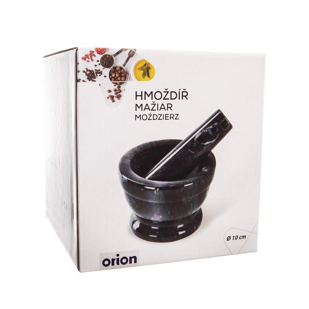 ORION GROUP Premium Granit Mörser | Ø 11,5 cm | mit Stössel | Gewürzmörser Küchenmörser Granitmörser