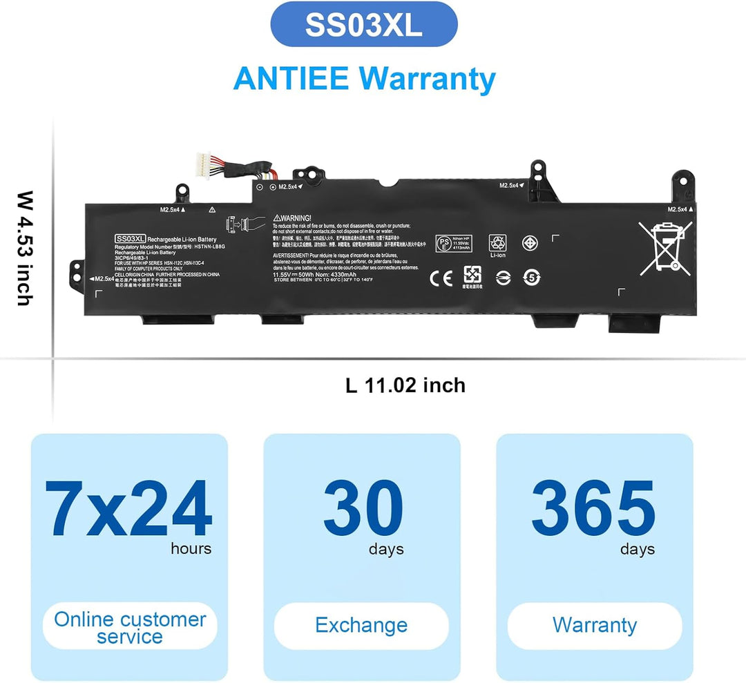 ANTIEE SS03XL 933321-855 Akku für Hp EliteBook 730 735 740 745 830 840 846 G5,EliteBook 735 745 830