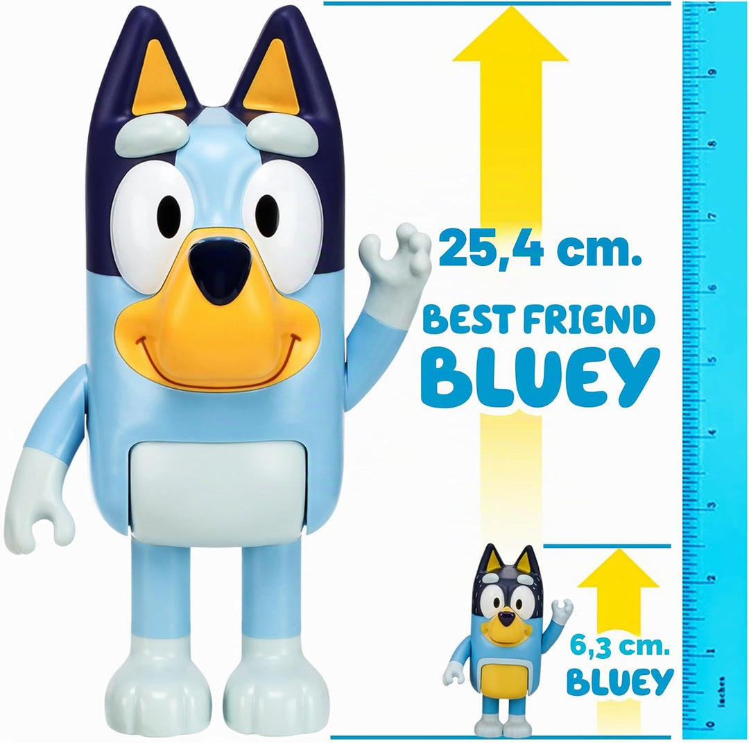 Best Friend Bluey | bewegliche 25,4 cm grosse Figur von Bluey | mit beweglichen Armen und Körper