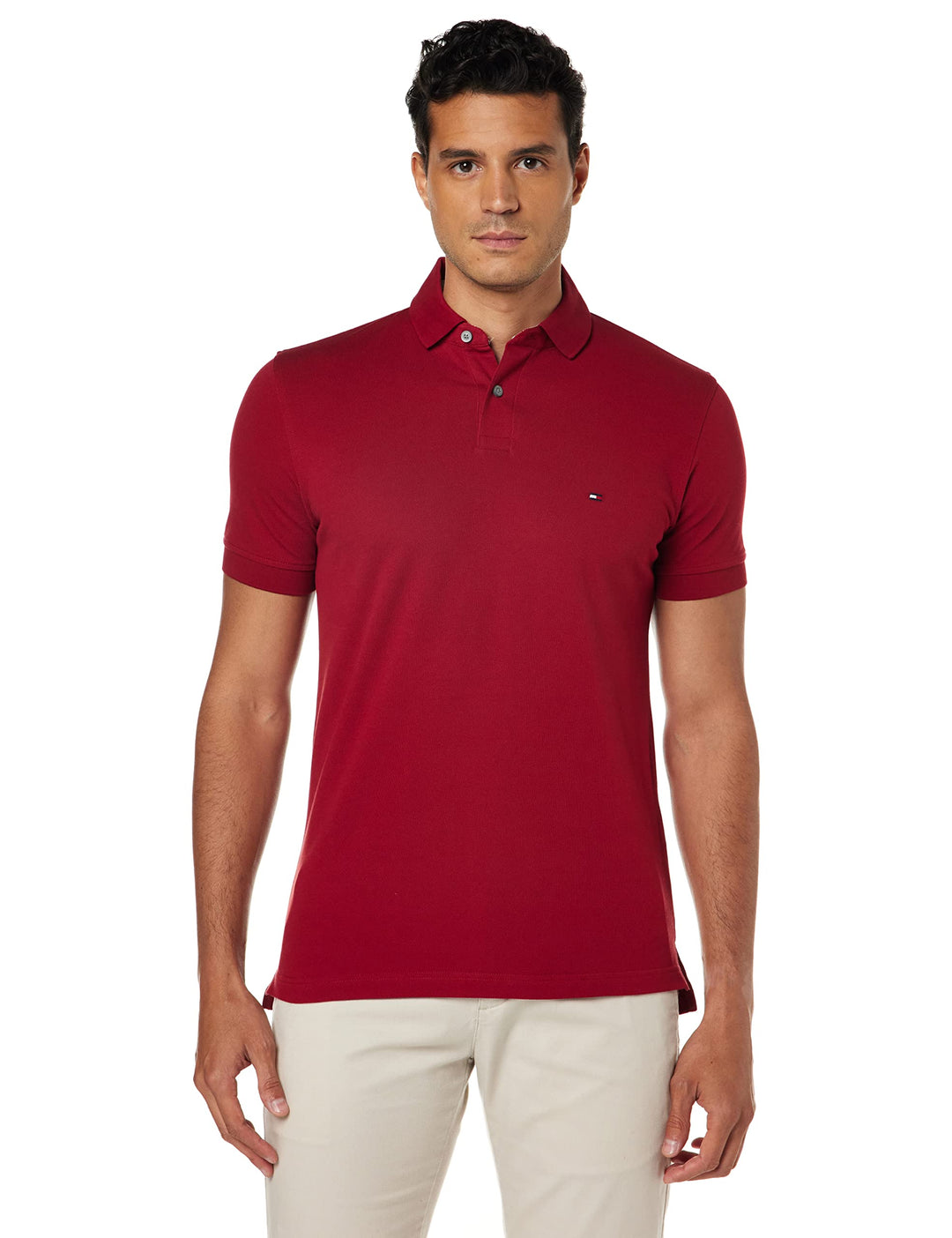 Tommy Hilfiger Herren Poloshirt Kurzarm 1985 Regular Fit M Regatta Red, M Regatta Red