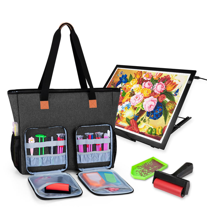 Luxja Diamond Painting Tragetasche, Malerei Aufbewahrungstasche für Licht Pad A3 LED, Leuchtkästen T