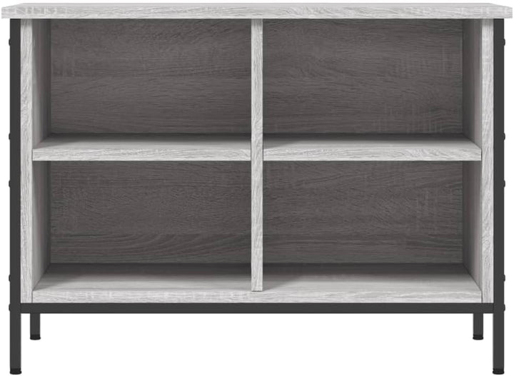 Schuhschrank 69x35x50cm Grau Sonoma Holzwerkstoff,Pulverbeschichtetes Stahl Vorratsschrank Schuhaufb