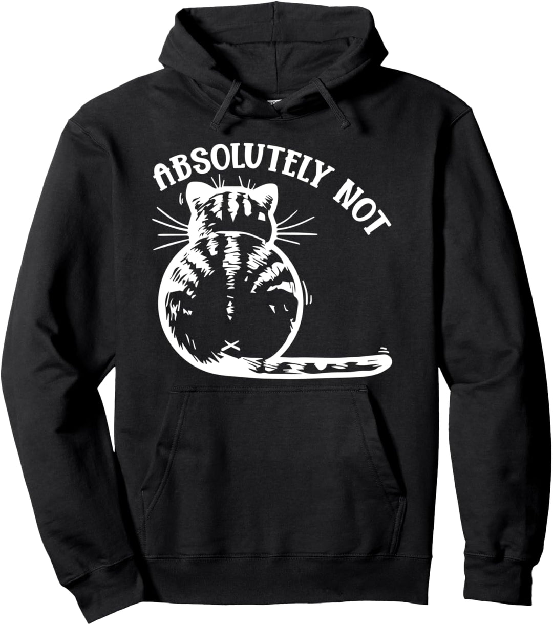 Absolutely Not funny Behind Cat Lover Pullover Hoodie
