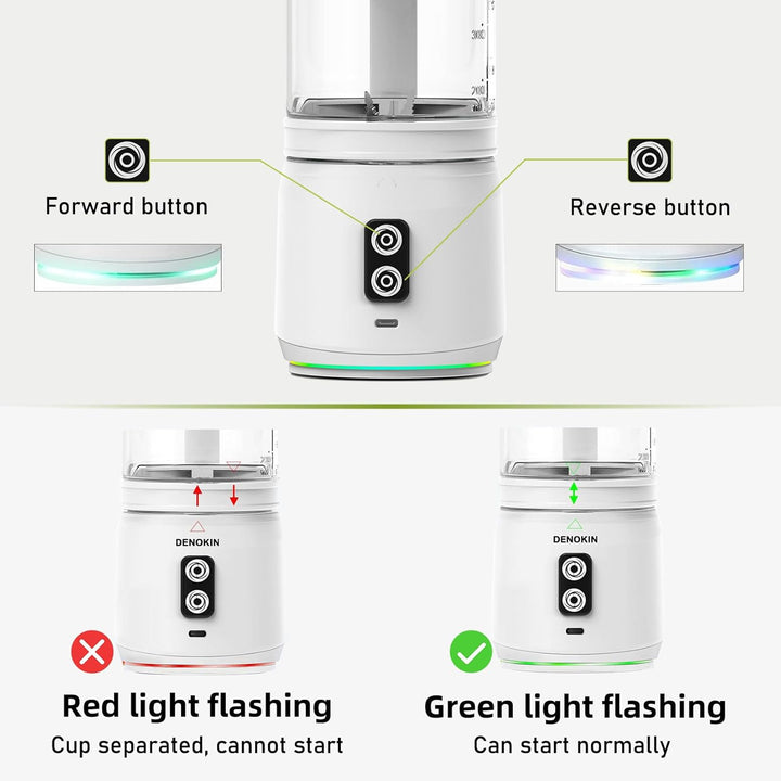 Herbst Tragbarer Mixer 700ml Smoothie Maker to Go, Fresh Juice Mixer Flasche mit 6 Klinge und USB Wi