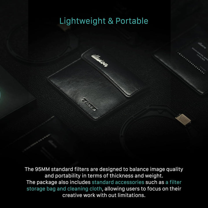 Tilta Illusion 95 mm Black Mist 1/2 Filter für Tilta Mirage Matte Box Lightweight TF-95-BM12, Black