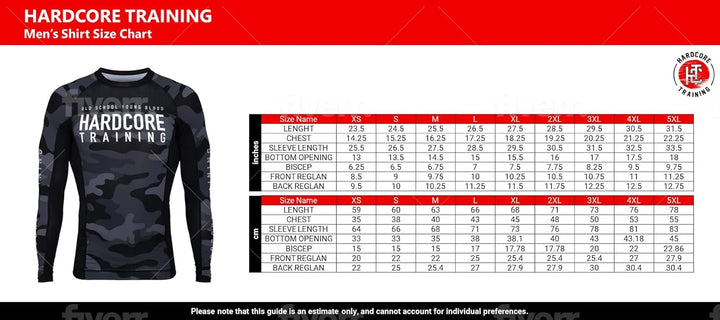 Hardcore Training Budo Grey Grey Rash Guard Men's Kompressionshemd Herren Lange Ärmel Grappling Jiu