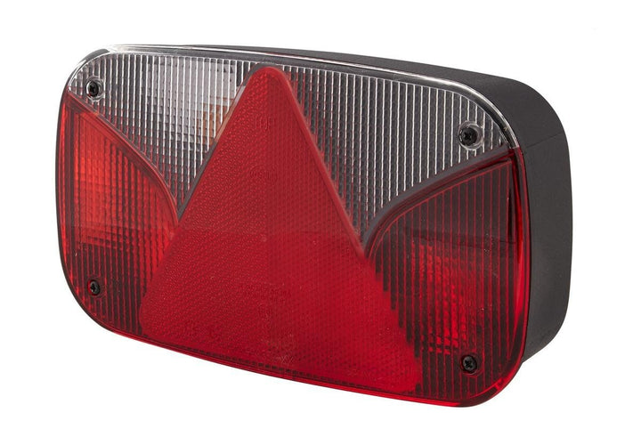 HELLA - Heckleuchte - Glühlampe - 12V - Anbau/geschraubt - Lichtscheibenfarbe: weiss/rot - Stecker: