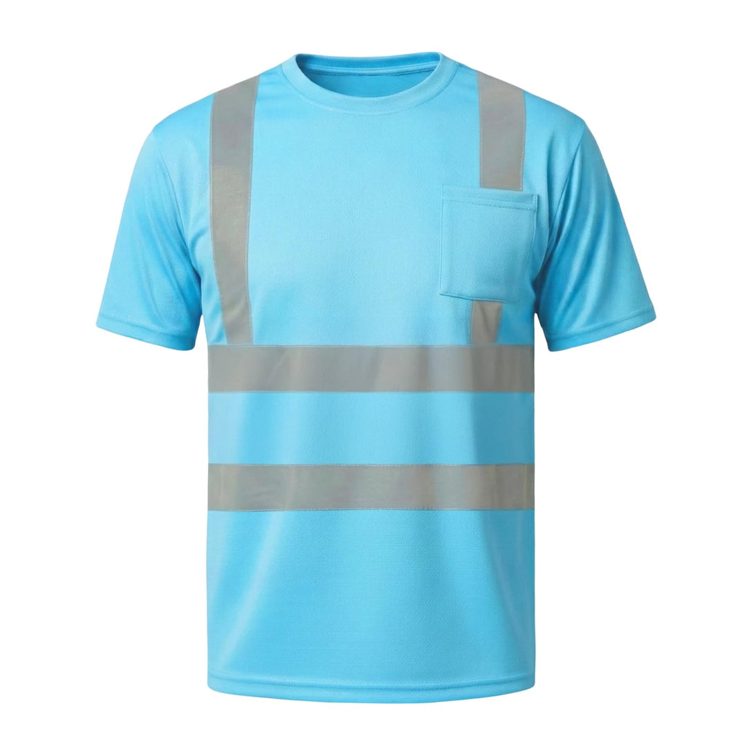 HYCOPROT Warnschutz T-Shirt Warnweste Reflektierend Warnweste Atmungsaktiv Leicht Kurzarmshirt Kurza