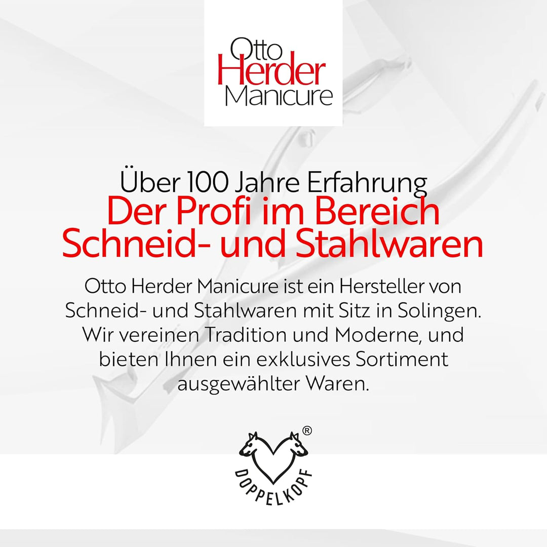 Otto Herder Profi-Fusspflege Set Professionell 7-teilig, Hochwertige Podologie-Instrumente Schwarzes