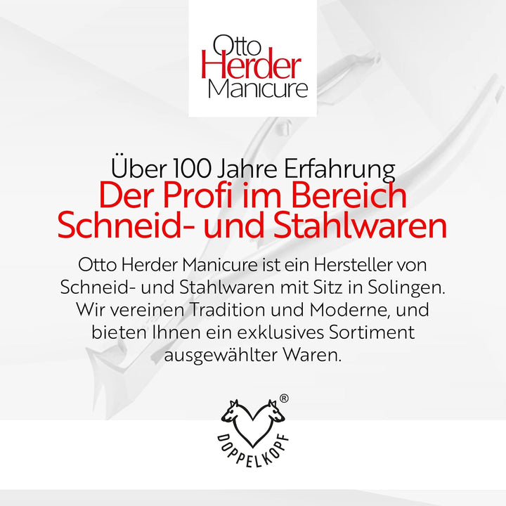 Otto Herder Profi-Fusspflege Set Professionell 7-teilig, Hochwertige Podologie-Instrumente Schwarzes