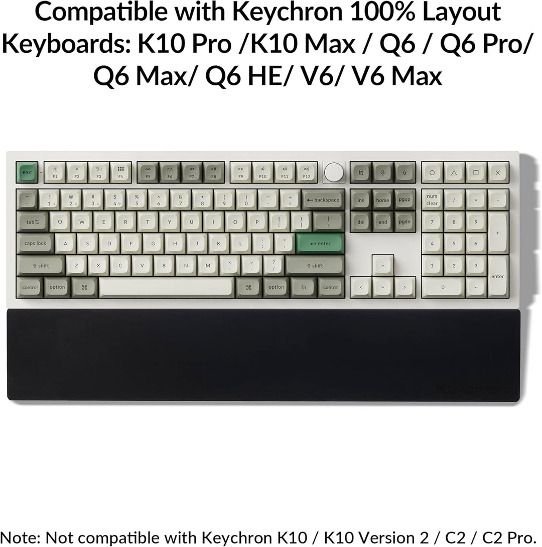 Keychron 447mm (17.6") Silicone Wrist Rest – Smooth & Washable Typing Support with Honeycomb for Ful