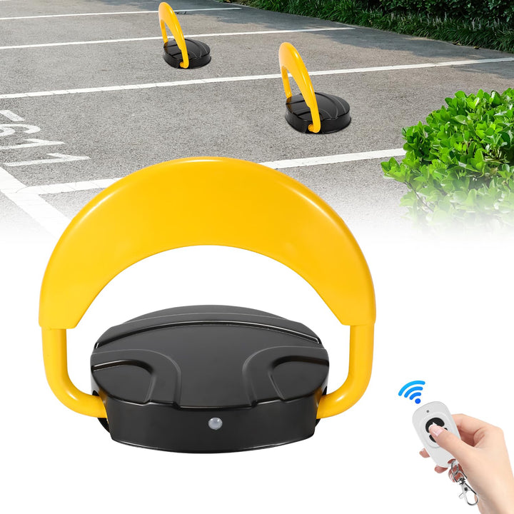 2x Klappbarer Parkplatzsperre, Parkschranke mit Fernbedienung, Reichweite der Fernbedienung 20 m Par
