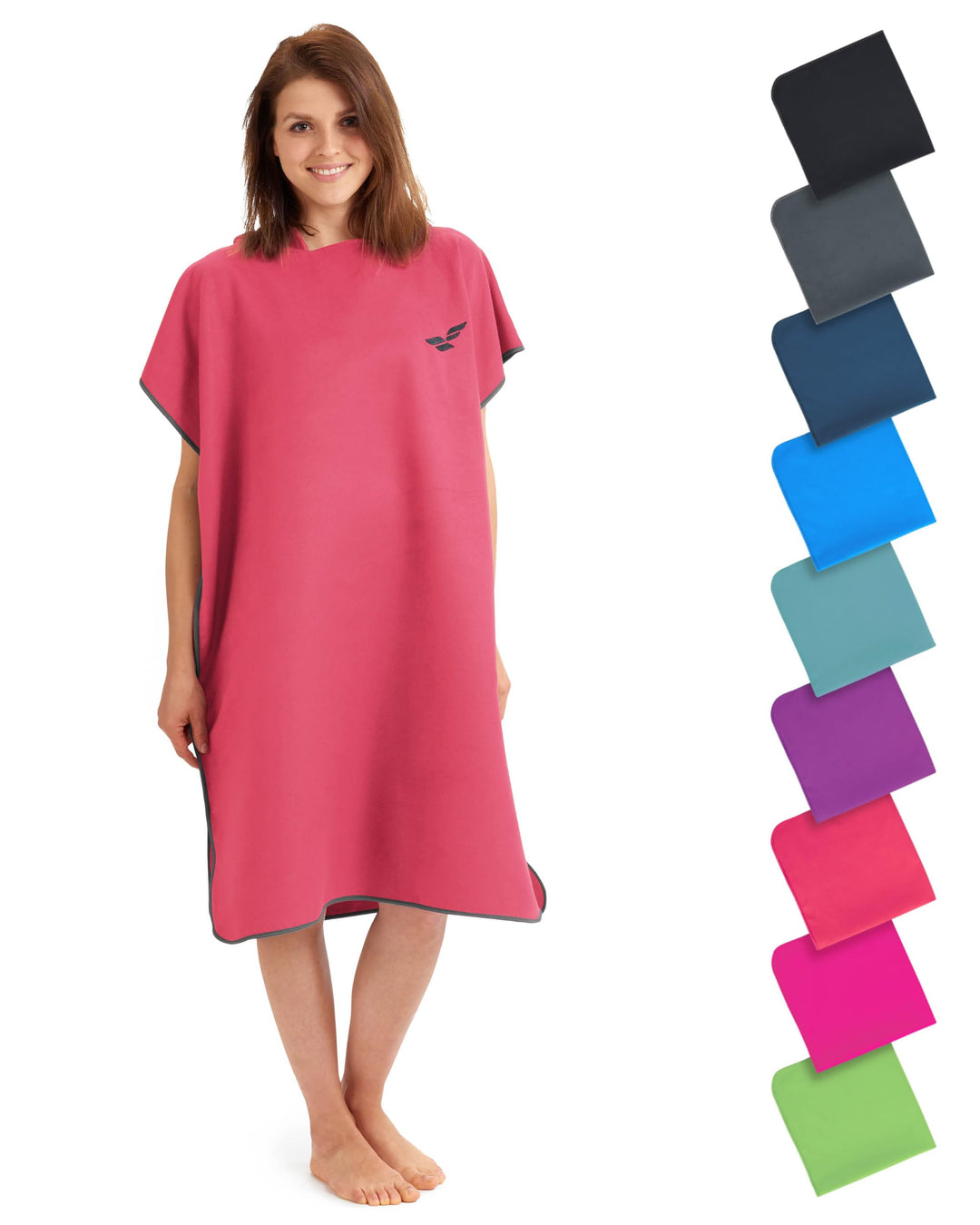 Fit-Flip Badeponcho aus Mikrofaser für Damen und Herren - schnelltrocknend, kompakt und Ultraleicht