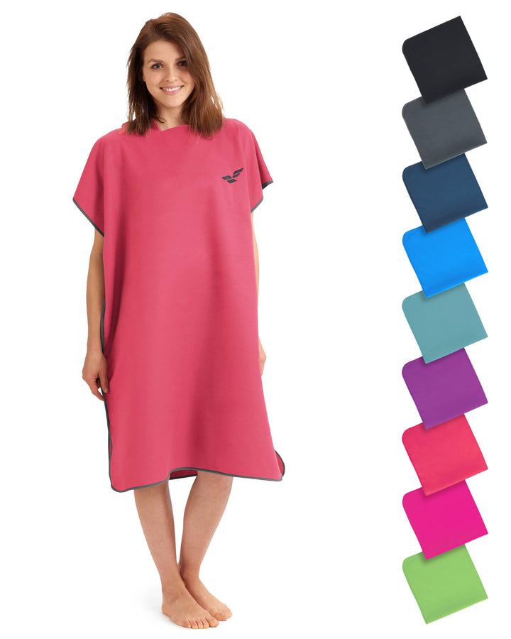 Fit-Flip Badeponcho aus Mikrofaser für Damen und Herren - schnelltrocknend, kompakt und Ultraleicht