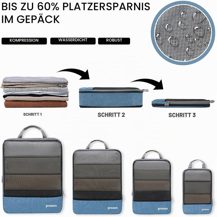 Prezon Komprimierbaren Packwürfeln zur Organisation Ihres Reisegepäcks, Compression Packing Cube, Pa