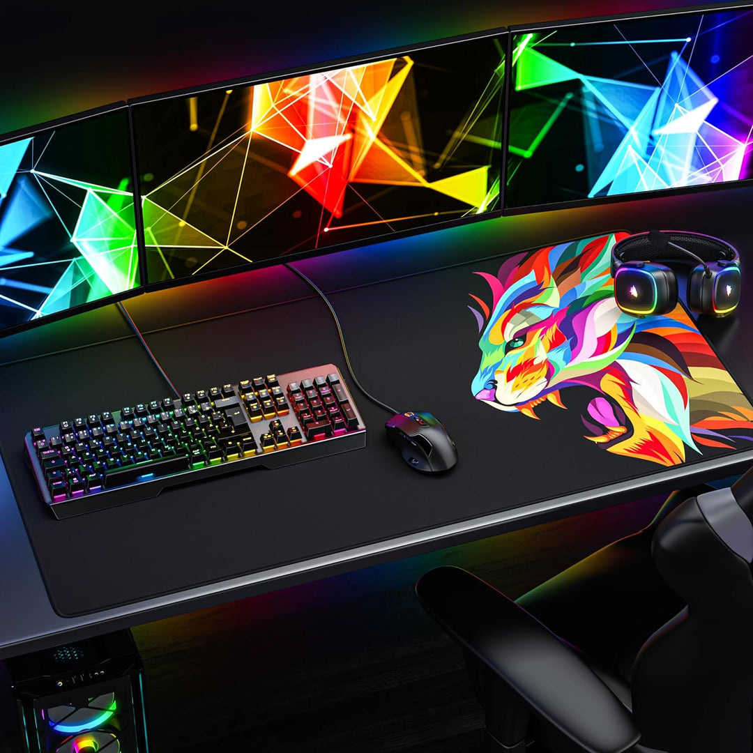 Titanwolf XXXL Übergrösse Mauspad 1200x600mm, Gaming Mousepad Gross,120x60 cm Tischunterlage Large S