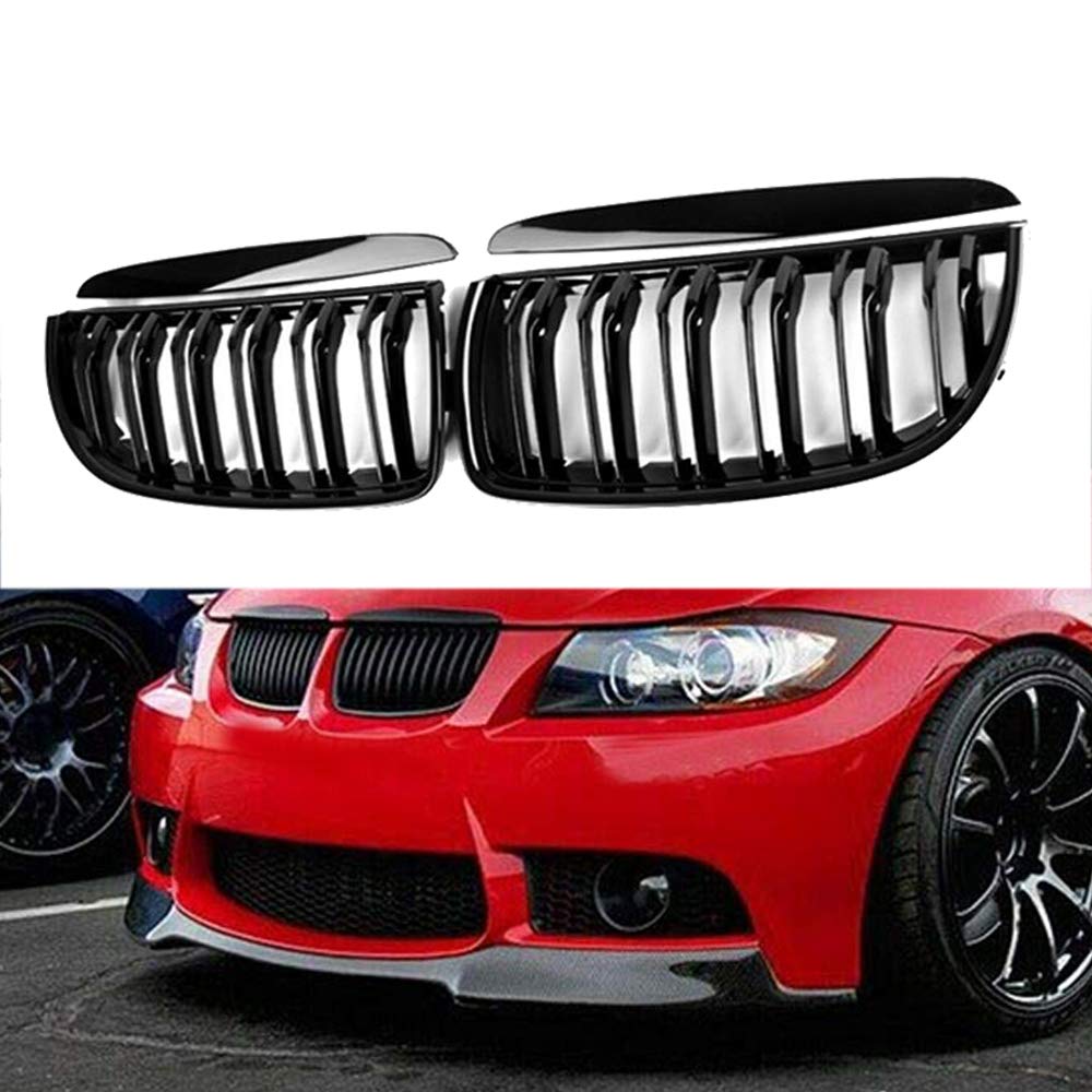 Ricoy E90 und E91 3er Nieren Doppelsteg Sport Kühlergrill Glanz Schwarz