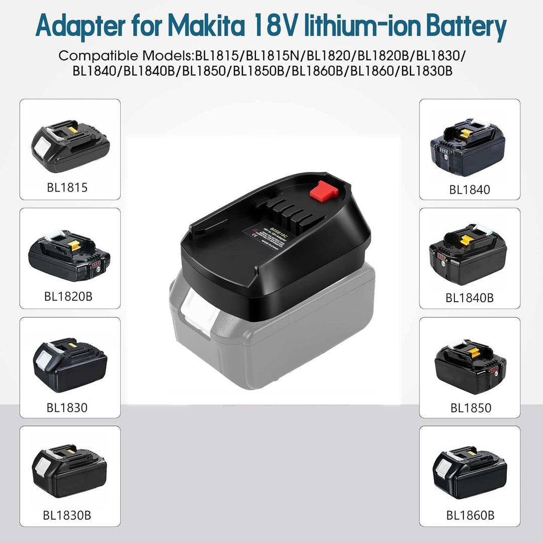 MT18BOSC Akku Adapter für Makita auf für Bosch Haus und Garten Grün Werkzeug, Adapter für Makita 18V