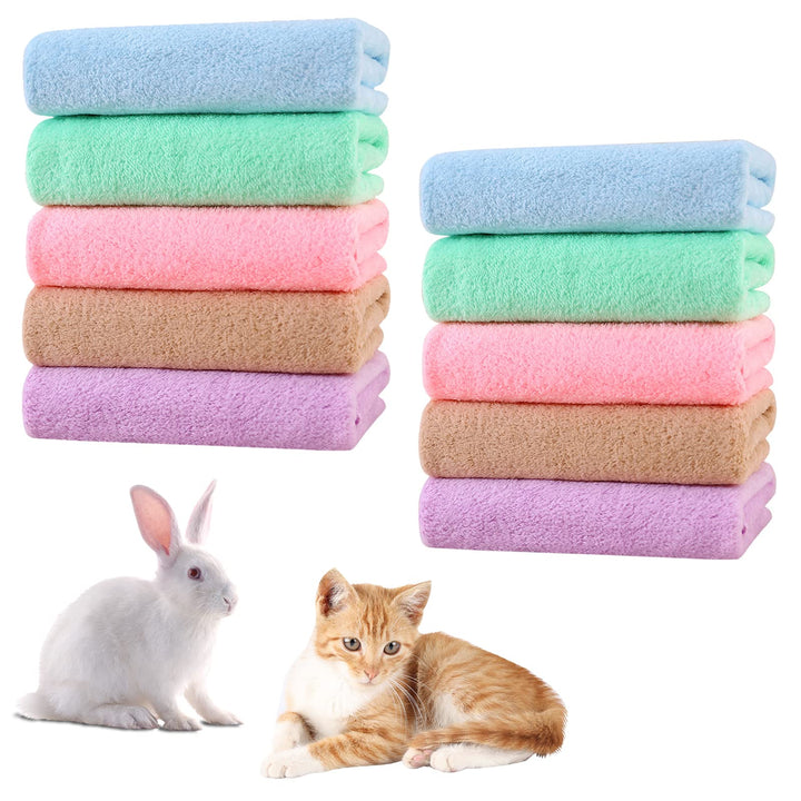 XZEIT 10 Stück Meerschweinchen Decken Hamster Fleece Käfig Liner Weiche Meerschweinchen Zubehör Klei