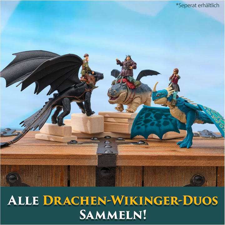 Dreamworks How to Train your Dragon, Wikinger und Drachen Actionfiguren-Set, Fleischklops und Fischb