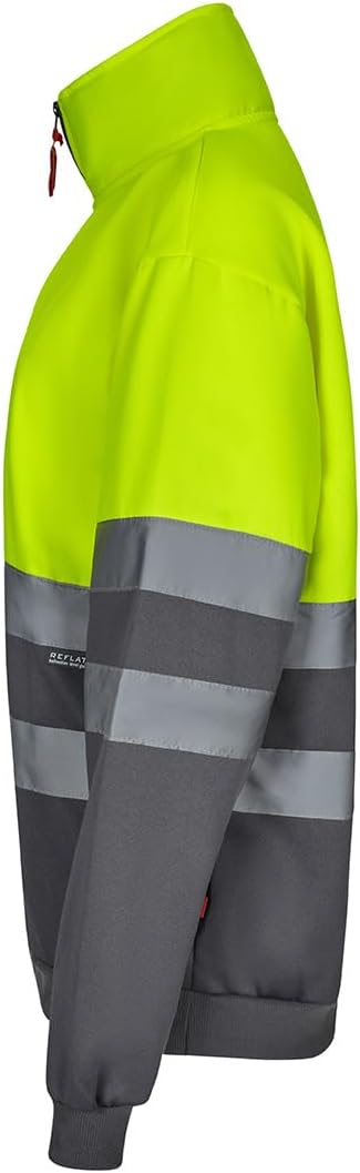 VELILLA Unisex Sweatshirt mit hoher Sichtbarkeit 5XL Grau / Neon Gelb, 5XL Grau / Neon Gelb