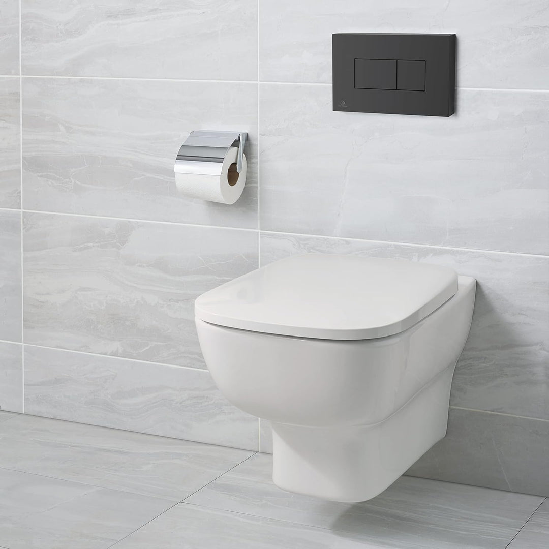 Ideal Standard R0110A6 Solea Betätigungsplatte Solea P2 Pneumatic Toilet Flush Plate - Black Schwarz