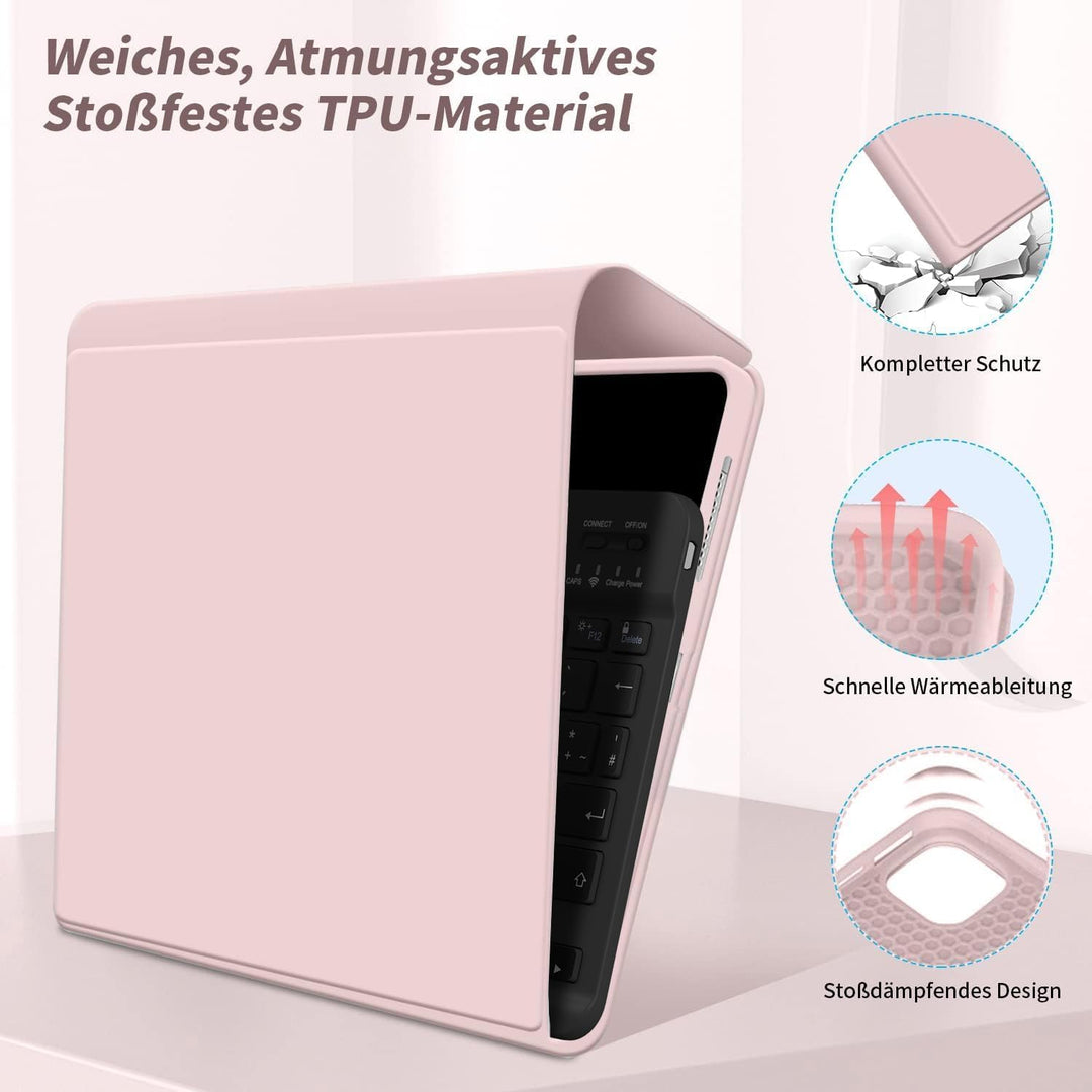 aoub Hülle mit Tastatur für iPad 9. Generation/iPad 8. Generation/iPad 7. Generation, Hülle mit Tast