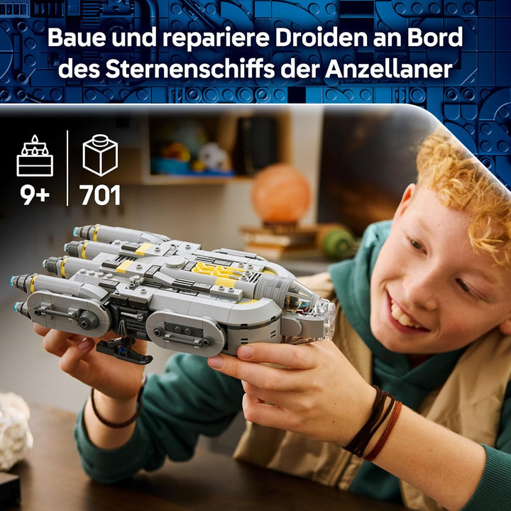 LEGO Star Wars 75445 Sternenschiff der Anzellaner - Spielet mit 3 Figuren & Einer Droiden Werkstatt