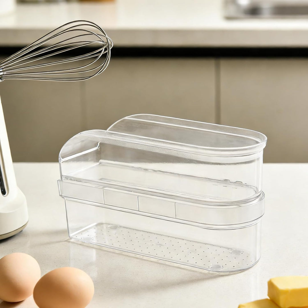 NUOBESTY Aufbewahrungsbox für Handmixer-Aufsätze, verdicktes, transparentes Etui für Küchenutensilie