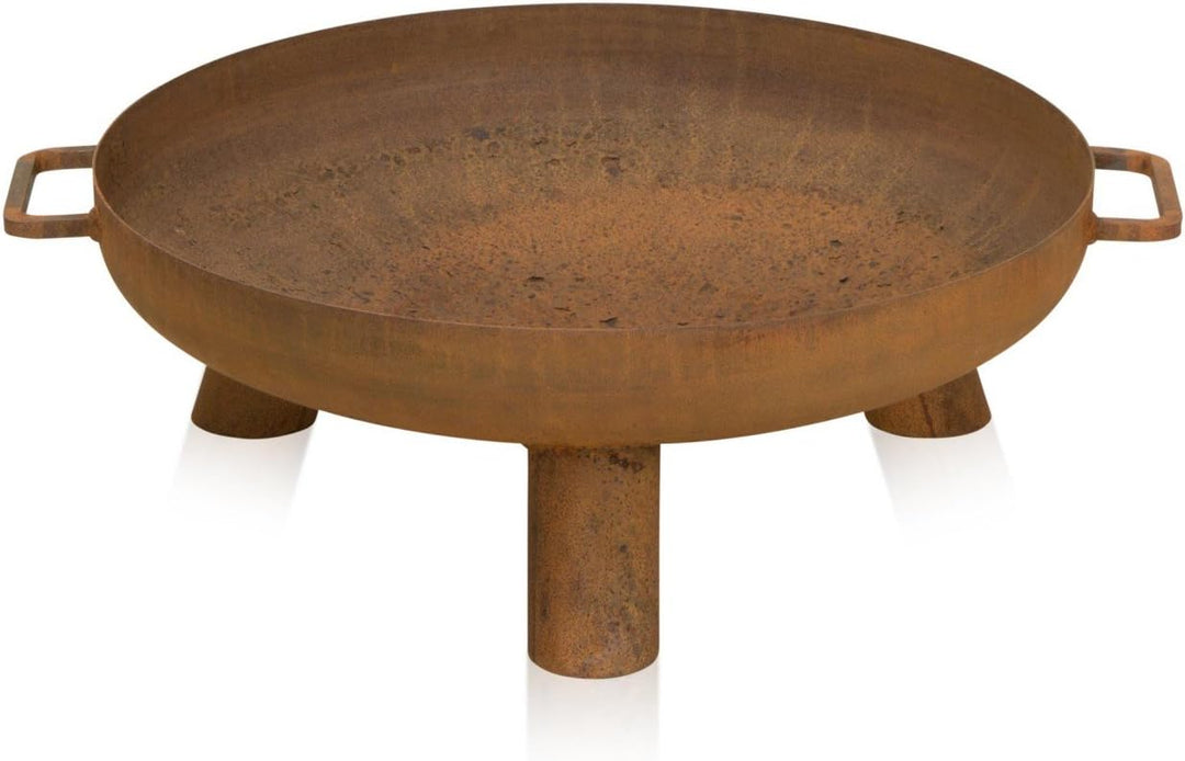 DECORAS Stahl-Feuerschale (Durchmesser: 60 cm/Höhe: 23 cm) - Feuerstelle - Feuerkorb Made in Germany