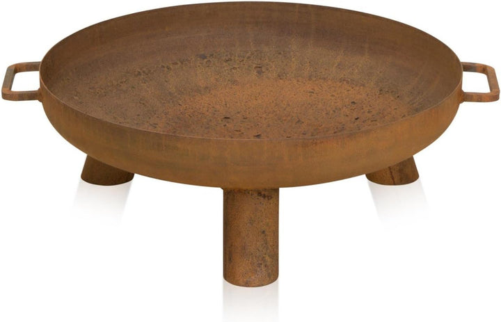 DECORAS Stahl-Feuerschale (Durchmesser: 60 cm/Höhe: 23 cm) - Feuerstelle - Feuerkorb Made in Germany