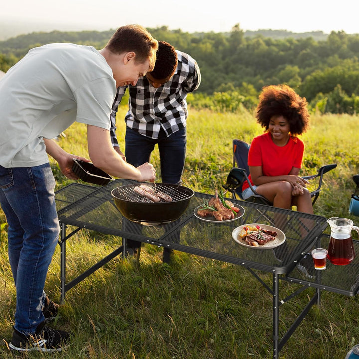 Campingtisch Klappbar Klapptisch Höhenverstellbar Gartentisch Balkontisch Camping Tisch mit Verlänge